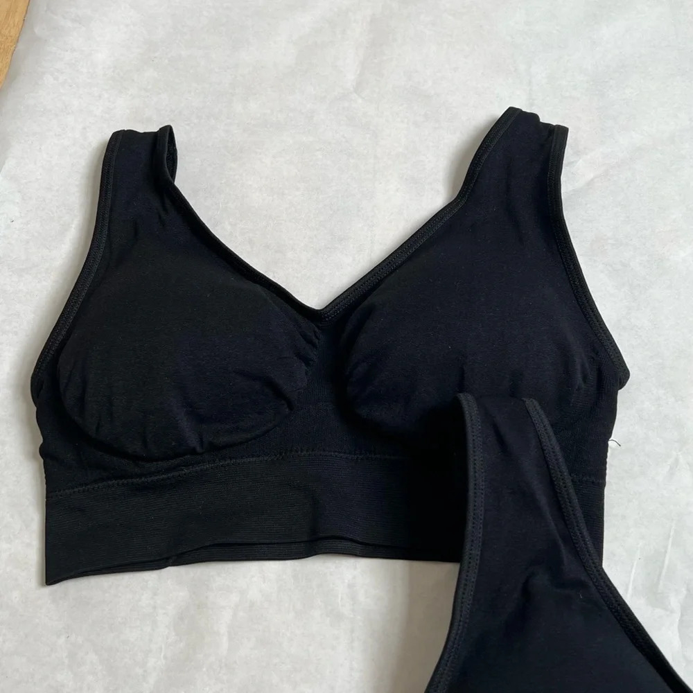 3-Pack Seamless Sports Bra Wirefree Yoga Bra with Removable Pads Medium NWT - Picture 8 of 9